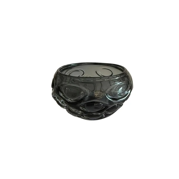 Vaso Decorativo em Vidro Estilo Murano Fumê