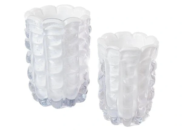Vaso Decorativo Branco Estilo Murano