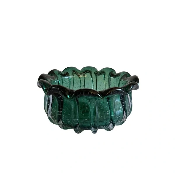 Centro de Mesa Estilo Murano Verde