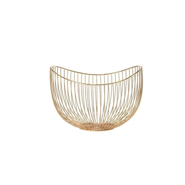 Centro de Mesa em Metal Aramado Dourado