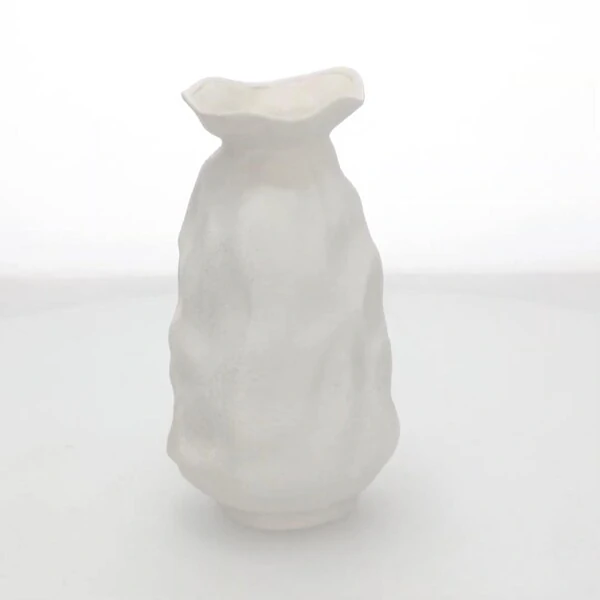 Vaso Decorativo em Cerâmica Orgânico Branco