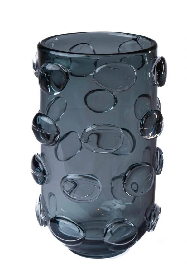 Vaso Decorativo Cinza Estilo Murano