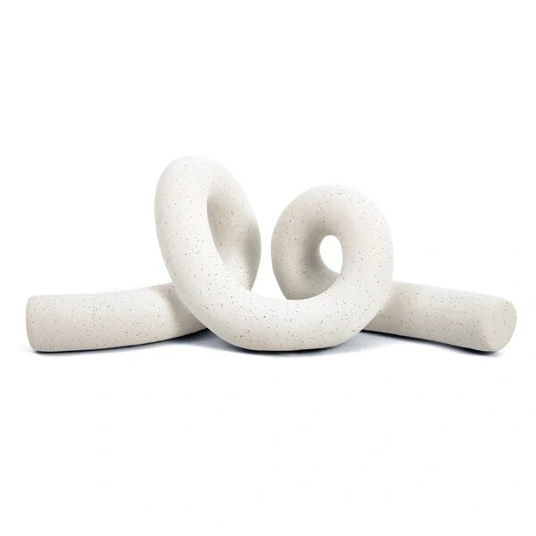 Escultura Decorativa Torcida em Cerâmica