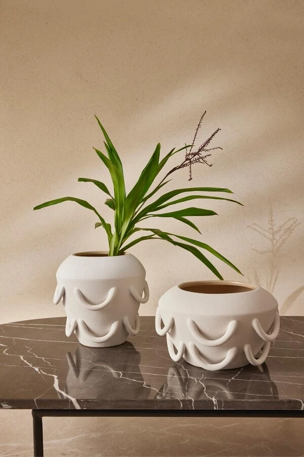 Vaso Decorativo Branco em Cerâmica