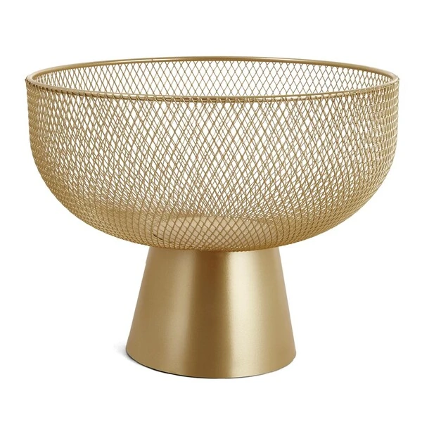 Centro de Mesa em Metal Dourado