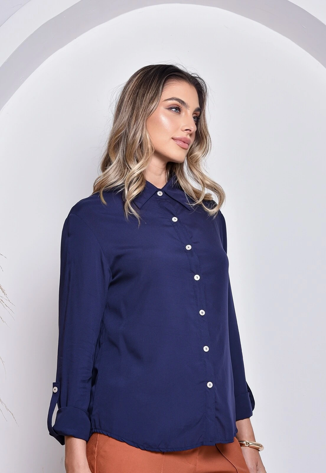 FotoCamisa Cenarium Azul Marinho