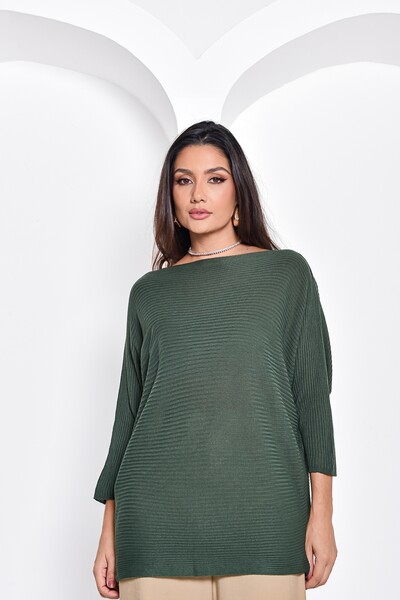 Foto Blusa tricot Cenarium Morcego Militar