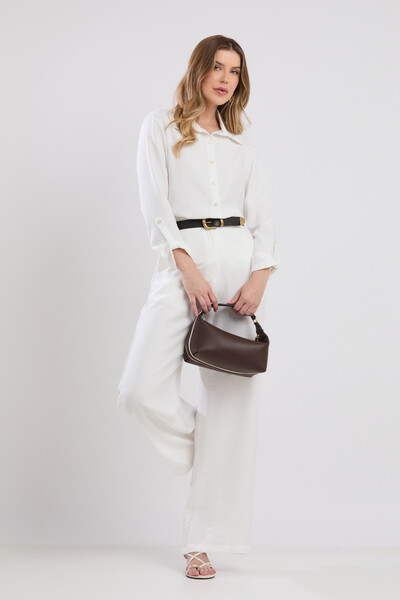 Foto Camisa Cenarium Tencel Off White