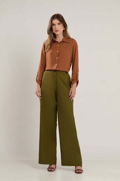 FotoCalça Pantalona Cenarium Verde Musgo