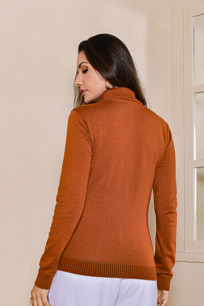 Foto Blusa tricot Cenarium Cacharrel Caramelo