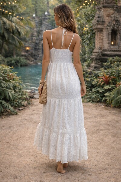 FotoVestido Longo Laise Off White Romântico