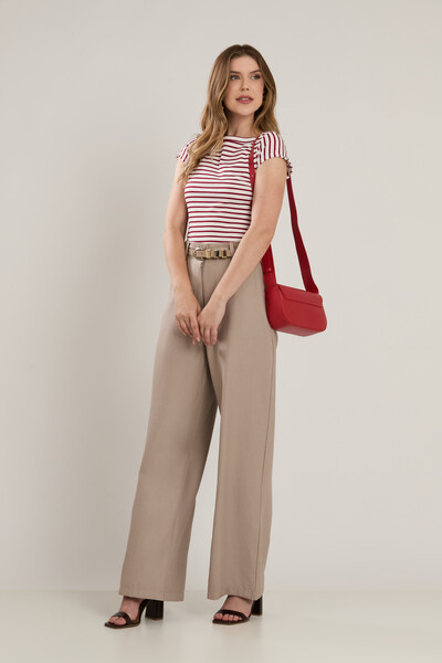 Foto Calça Pantalona Cenarium Areia