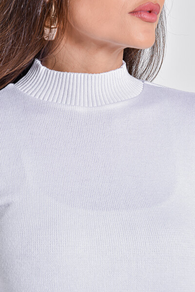 Foto Blusa tricot Cenarium Gola Careca Branca
