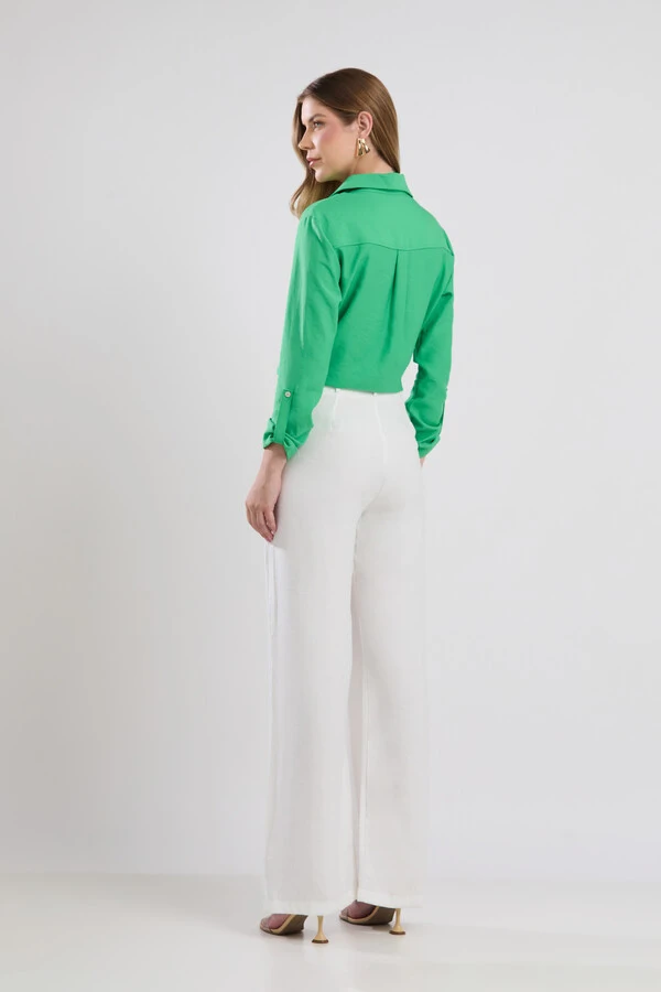 Camisa Cenarium Tencel Verde