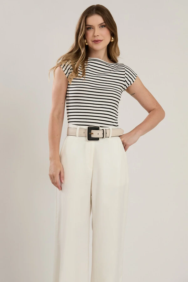 Calça Pantalona Cenarium Off white