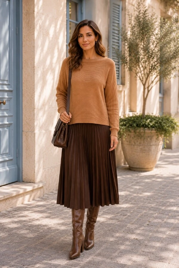 Blusa tricot Cenarium Morcego Caramelo