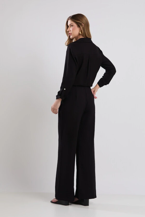 Camisa Cenarium Tencel Preta