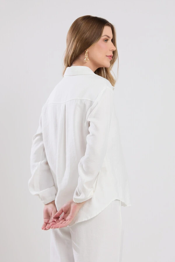 Camisa Cenarium Tencel Off White