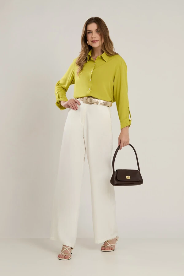 Camisa Cenarium Lisa Pistache