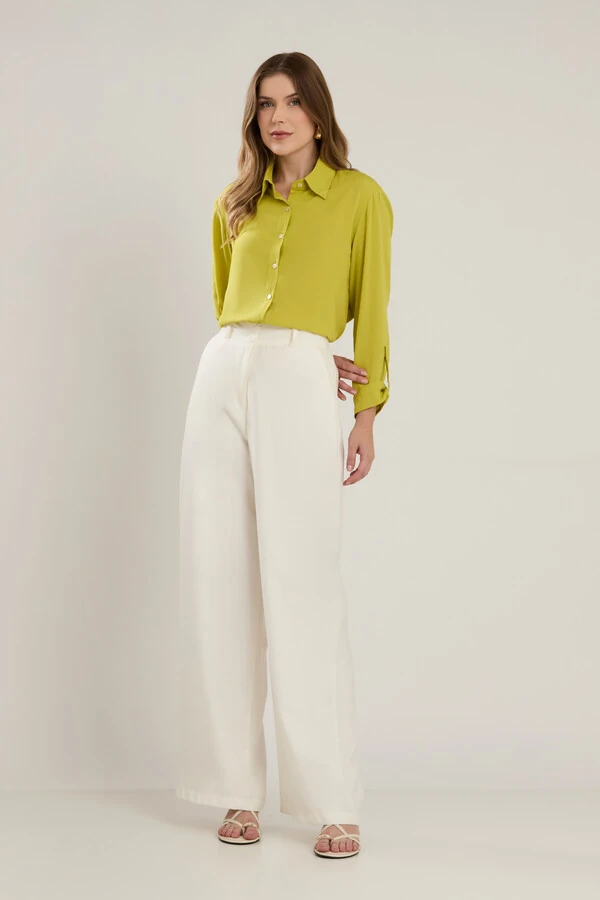 Camisa Cenarium Lisa Pistache