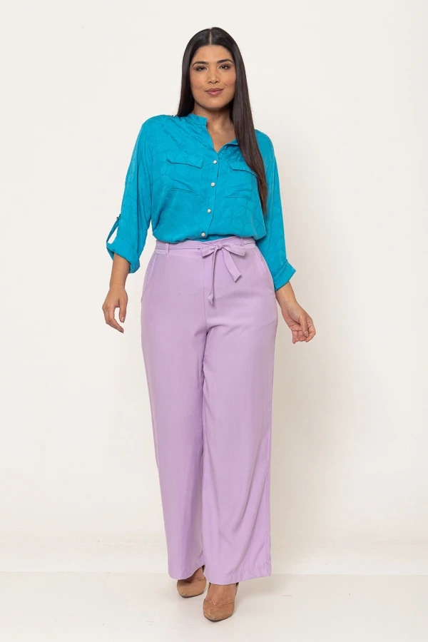 Camisa Cenarium Lisa Folha Azul Bebe