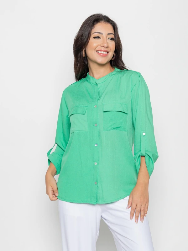Camisa Cenarium Lisa Verde