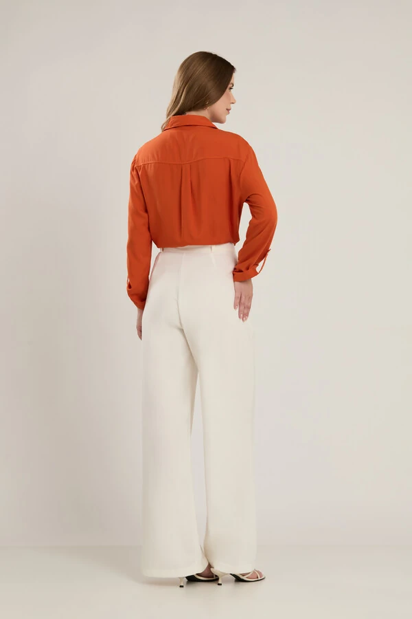 Camisa Cenarium Lisa Tangerina