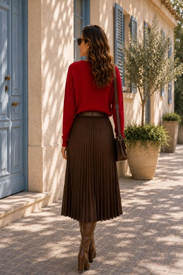 Blusa Tricot Morcego Cenarium Vermelho