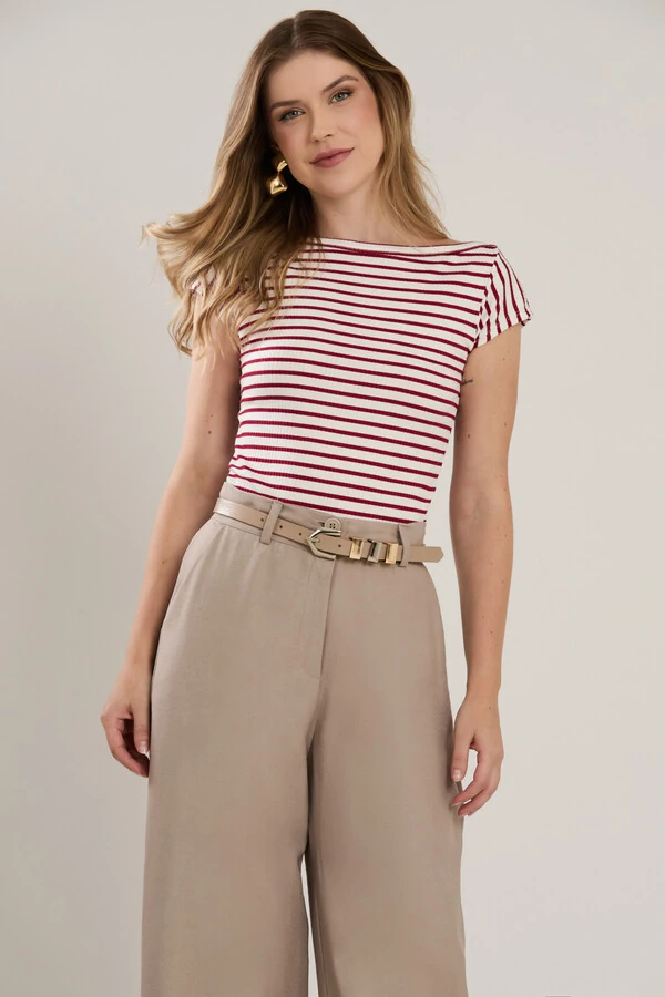 Calça Pantalona Cenarium Areia