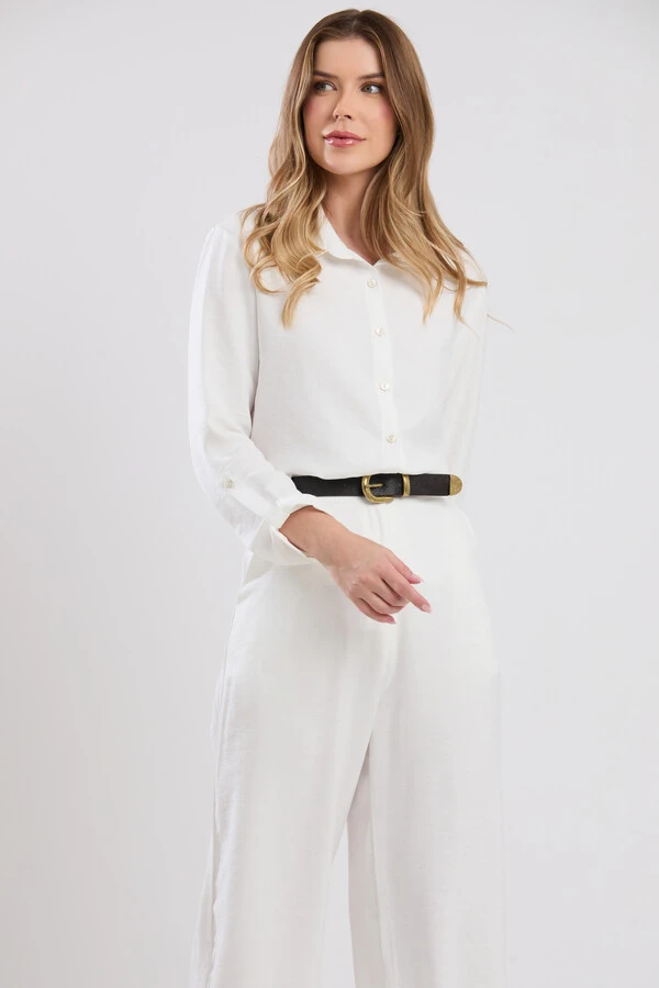 Camisa Cenarium Tencel Off White