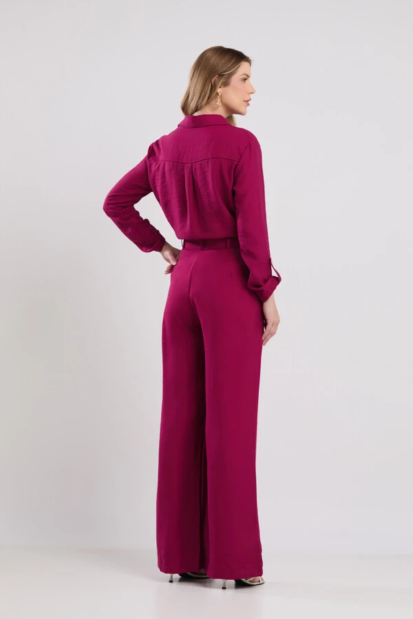 Camisa Cenarium Tencel Fúcsia