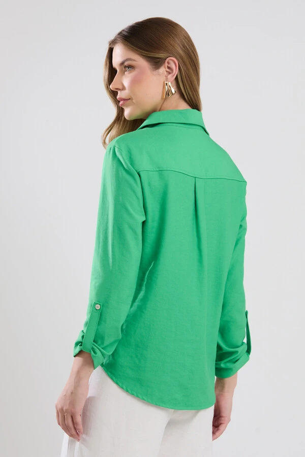 Camisa Cenarium Tencel Verde
