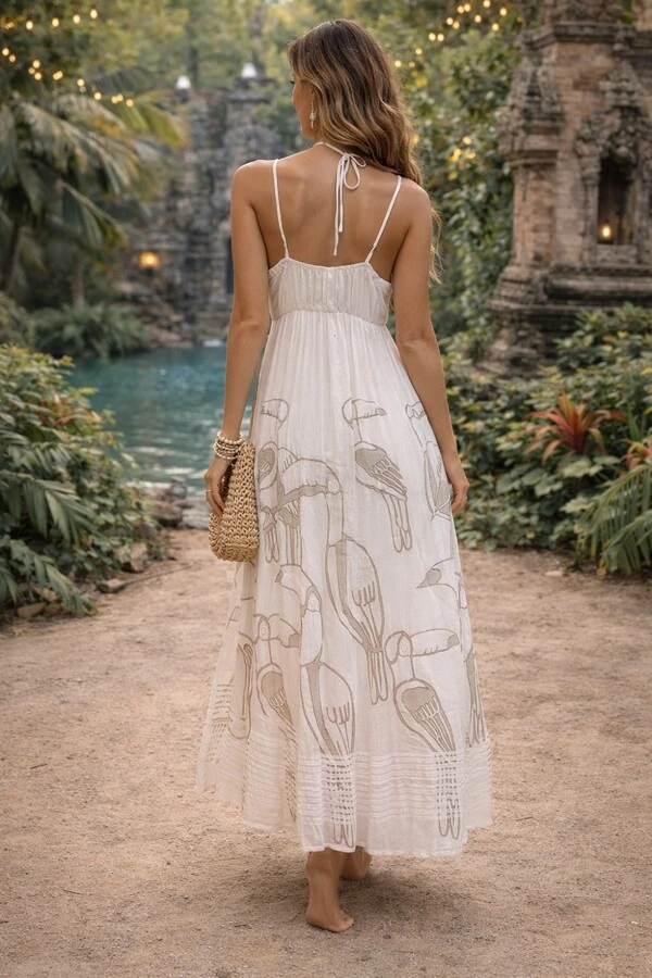 Vestido Longo Tucano Off White