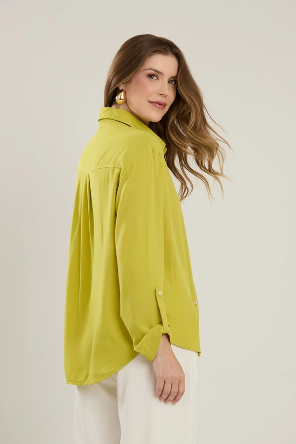 Camisa Cenarium Lisa Pistache