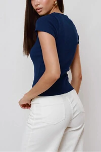 Blusa Karol Decote Redondo Tricot