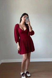 Vestido Corselet Manguinhas Stella