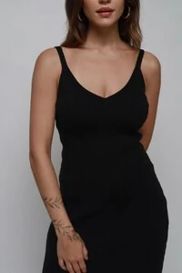 Vestido Alcinha Midi Tricot