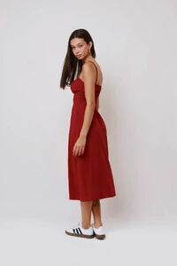 Vestido Vênus Midi Fenda