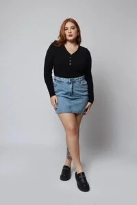 Blusa Básica Botões Tricot
