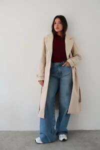 Calça Jeans Pantalona Marmorizada