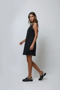 Vestido Laços Curto Over Linho