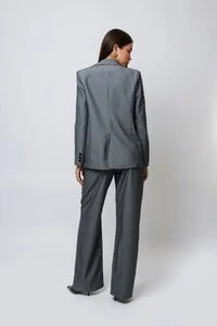 Blazer Chumbo Mescla Oversized Alfaiataria