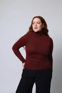 Blusa Gola Alta Básica Cacharrel Tricot