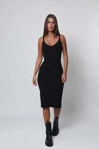Vestido Alcinha Midi Tricot