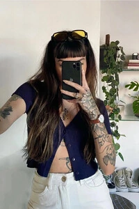 Blusa Cropped Botões Tricot