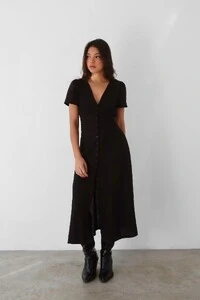 Vestido Ruby Midi Linho Amarração