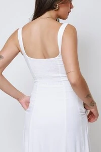 Vestido Anna Longo Decote Quadrado