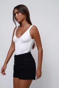 Short Jeans Classic a Fio Preto