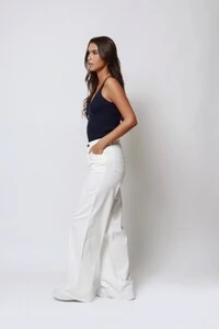 Calça Jeans Pantalona Marmorizada