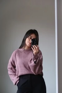 Blusão Tricot Mousse Manga Oversized